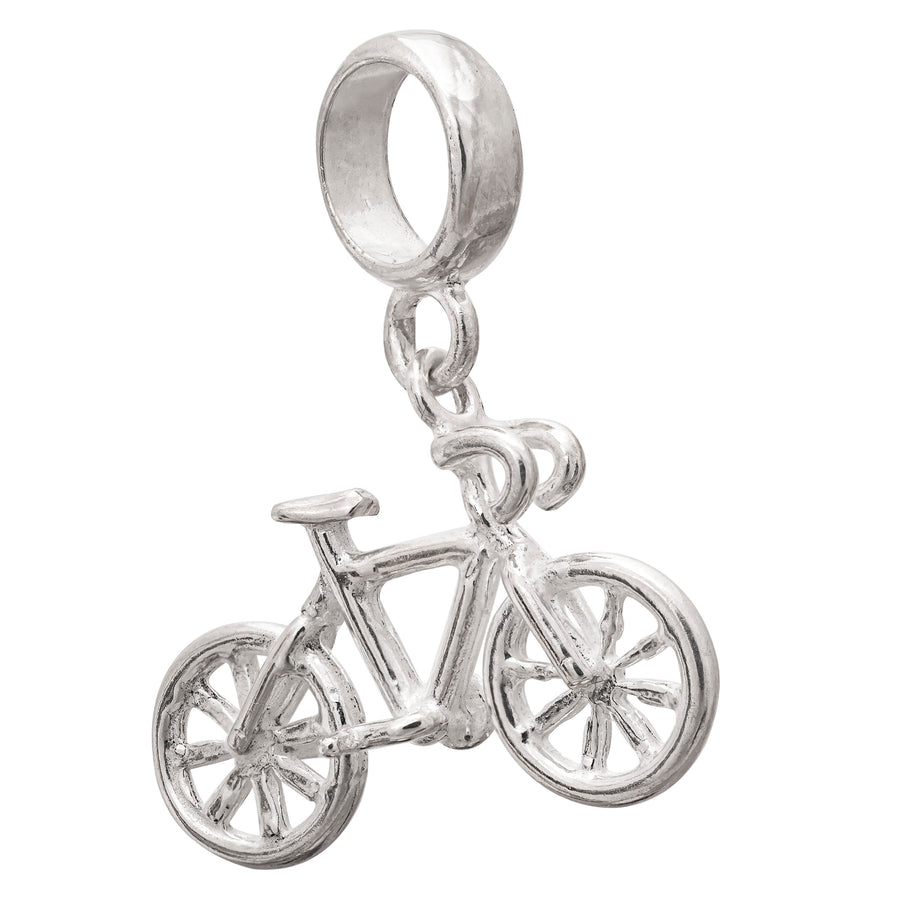 Silver Road Bike Charm