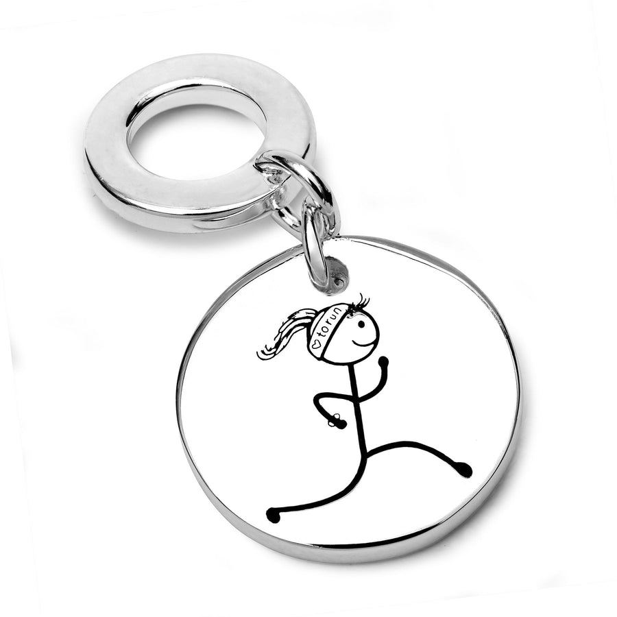 Running girl 'Faith' Charm